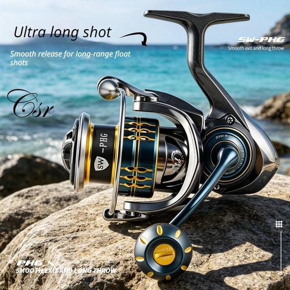 2500 Fishing Spinning Reels, 17.6Lbs Max Drag, 5.5:1 Gear Ratio, 7+1 Ball Bearings