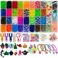 2500+ Loom Bands Kit, 30 Colors Loom Rubber Bands for Diy Refill
