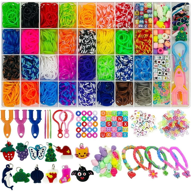 2500+ Loom Bands Kit, 30 Colors Loom Rubber Bands for Diy Refill