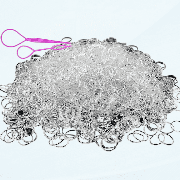 2500 PCS Hair Bands, Clear Elastic Hair Band, Mini Hair Rubbers Ties for Girls Ponytail Hair Accessories, Soft Elastic Bands Non-Slip Small Hair Ties, with 2 PCS Topsy Tail Hair Tools.