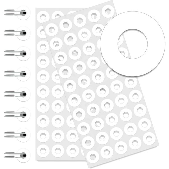 2500 Pack Self-Adhesive Hole Reinforcement Stickers, 1/4" Diameter Hole Punch Reinforcement Labels for School Home and Office, White, Non-Printable