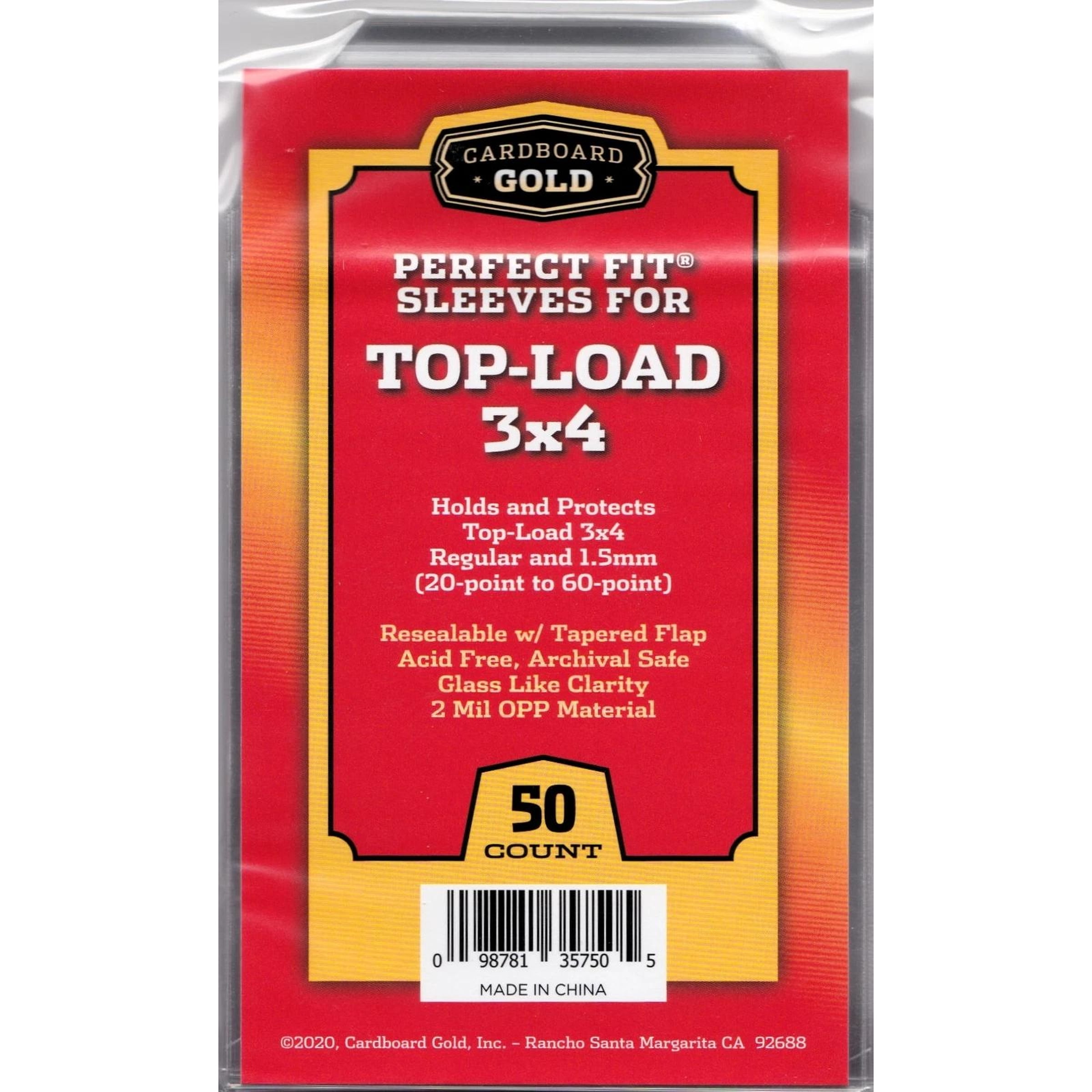 2500 Perfect Fit Card Sleeves for 20-55 PT Gaming Cards Clear View 50 Packs