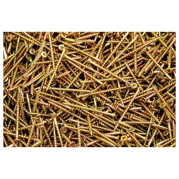(2500) Phillips Bugle Head 8 x 2-1/2 Coarse Drywall Wood Screw Yellow Zinc Bulk