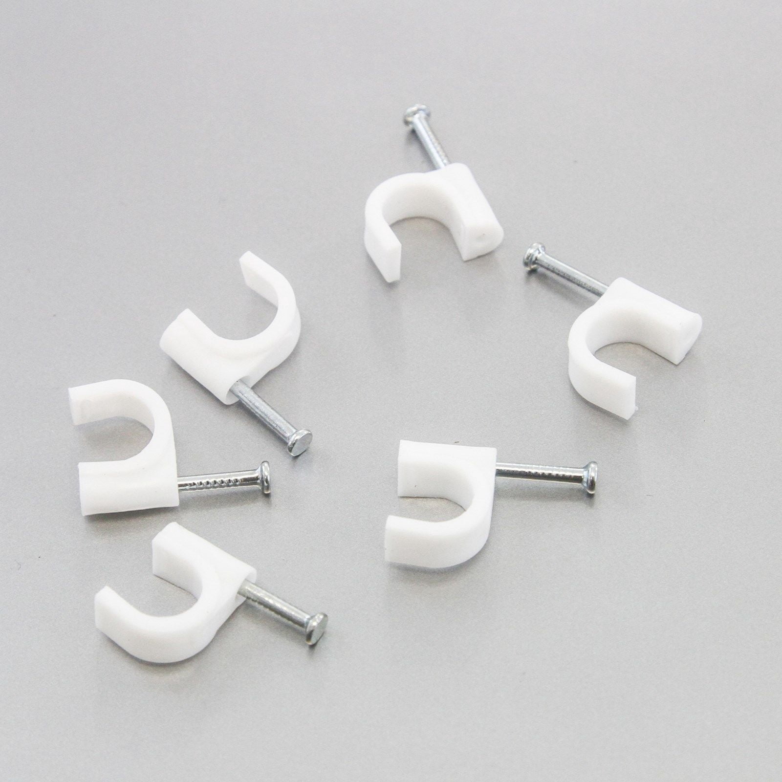 2500 Round 1/2 Inches (12 mm) Cable Wire Clips Cable Management Cord ...
