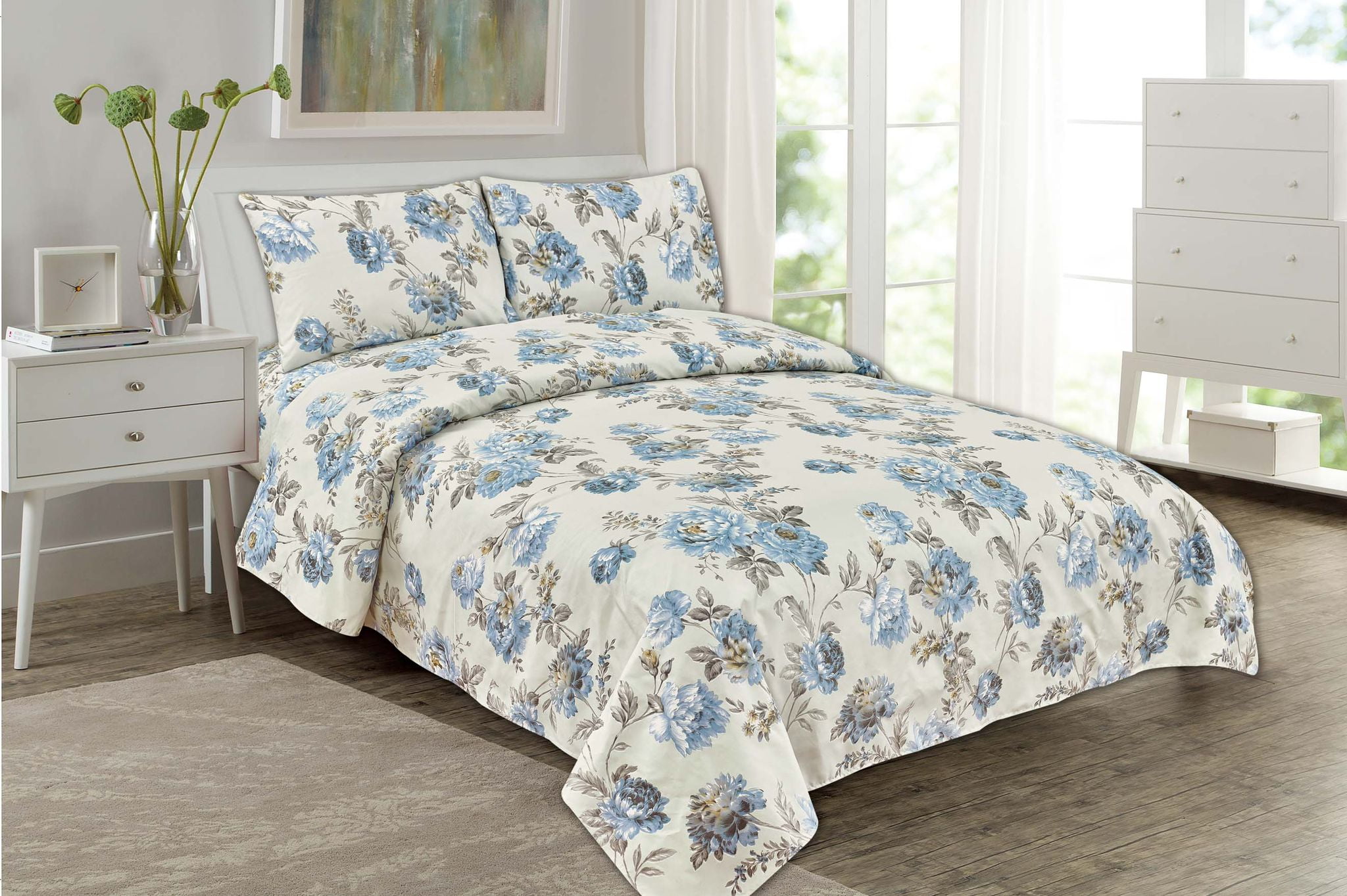 2500 Royal Printed Bamboo Collection Bed Sheet Set