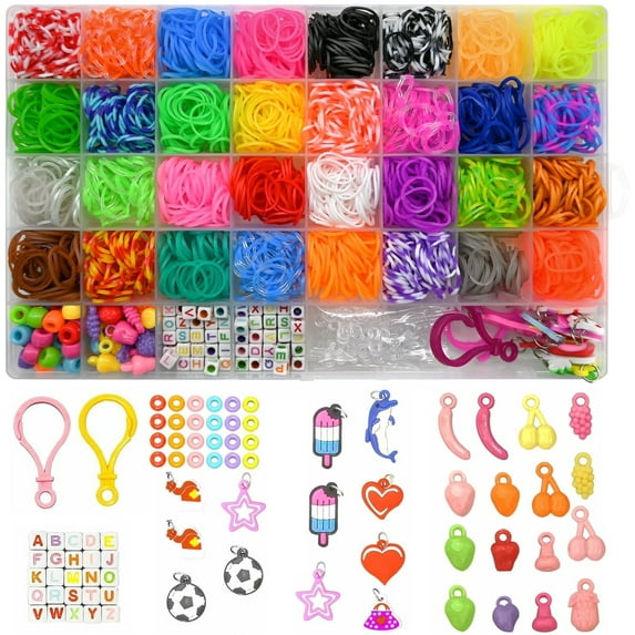 2500+ Rubber Band Bracelet Kit, Meafeng 32 Colors Loom Bracelet Kit, Friendship Bracelet Making Kit for Girls 8-12, Craft Gift for Girls Creativity