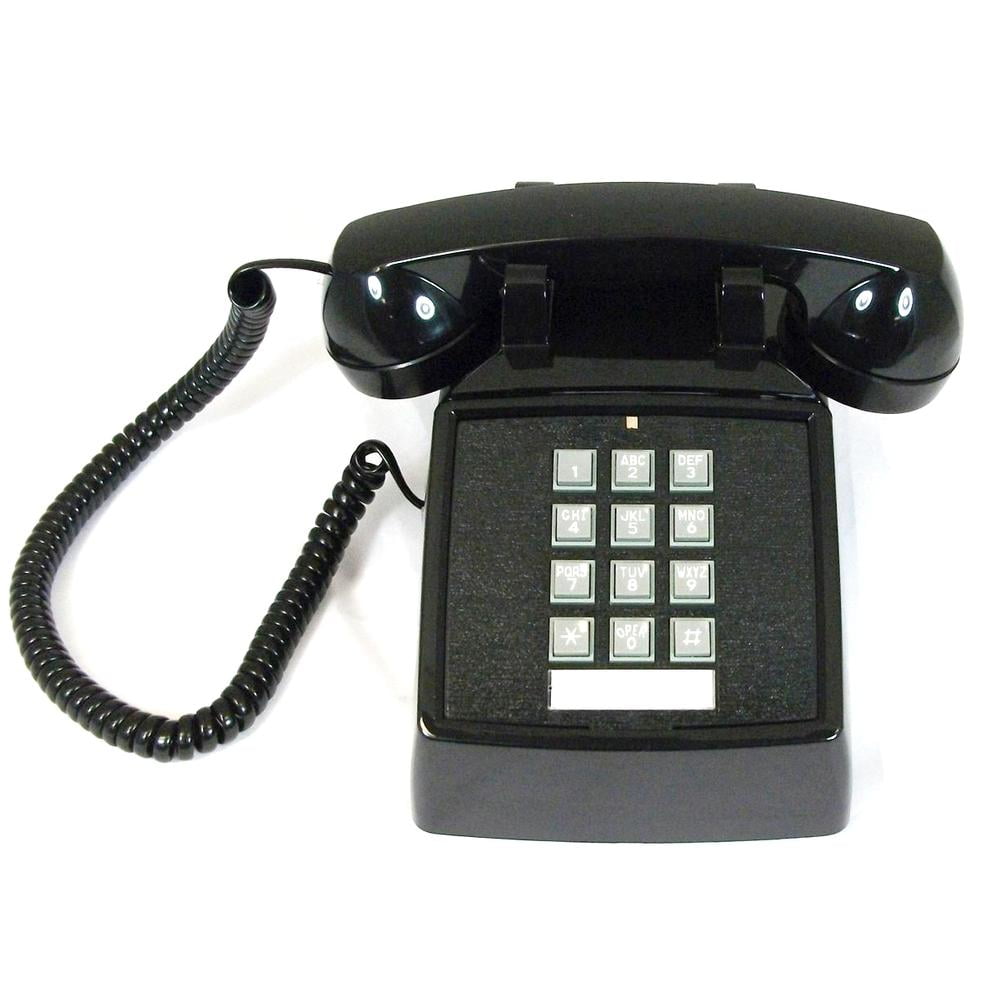 ITT CORTELCO 2500 VBA 20M (Black) Basic Desk Phone Cortelco Analog Phone