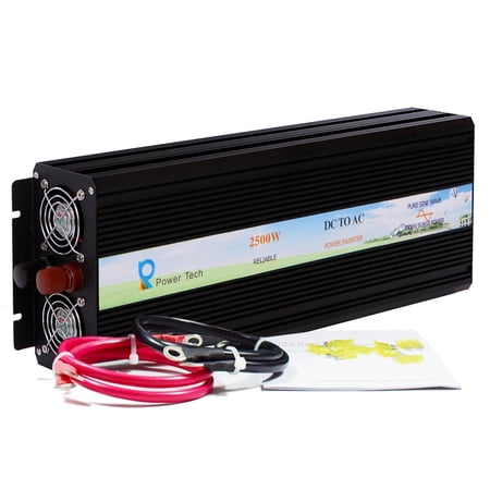 2500 Watt 12V DC to 110V 120V AC Power Inverter Pure Sine Wave Inverter Home Solar System RV