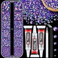 thumbnail image 1 of 25000Pcs Resin Rhinestones for Crafting, Mine Gold 2-6mm Mixed Sizes Non Hotfix Flatback Gems with 1Pcs Glue, Bedazzling Crystal for DIY Craft Clothing Mugs Tumblers Shoes Fabric Decor Nail Art, 1 of 8