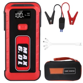2500A Peak Car Battery Jump Starter, 12V Jump Starter Battery Pack, Battery Booster, Jump Box, Portable Charger and Jumper Cables for 6.0L Gas or 3.0L Diesel Engine Car