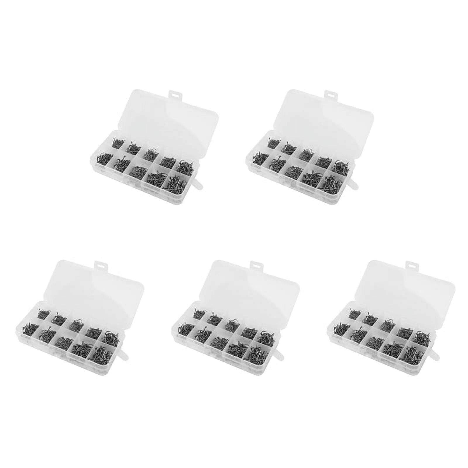2500Pcs Mixed Size 3-12 High Carbon Steel Carp Fishing Hooks Pack with Hole with Retail Box Jigging Bait