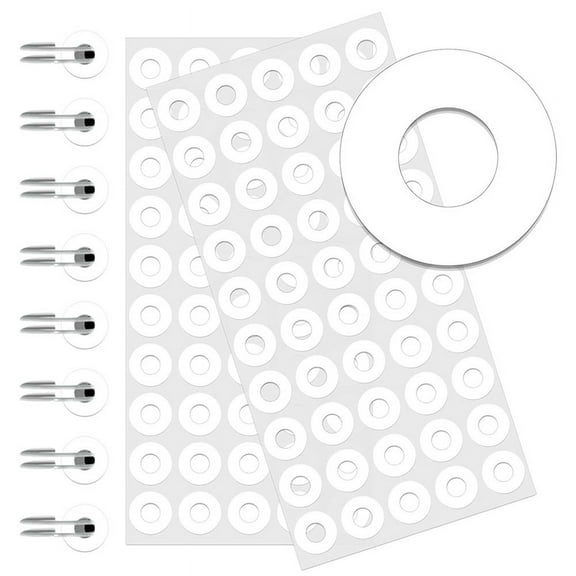 2500Pcs Self-Adhesive White Hole Reinforcement Stickers,1/4In Diameter Hole Punch Reinforcement Labels for School Office