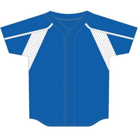 2500W-0206-XXL Womens Faux Full-Button, Royal - 2X-Large