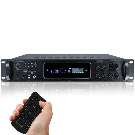 2500W Digital Hybrid Amplifier Bluetooth USB SD Card FM Radio Remote Control