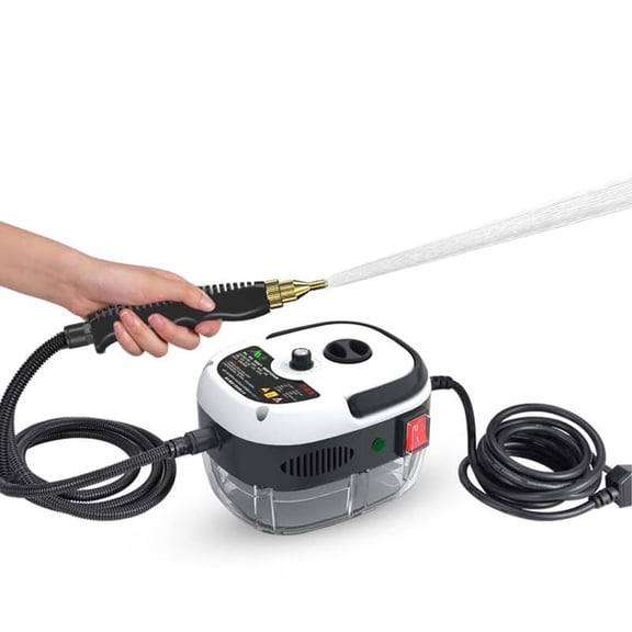 2500W Fast Heating Handheld Steam Cleaner – Multi-Surface Steamer with Large Water Tank, 6 Steam Settings & Attachments for Floors, Windows & Cars