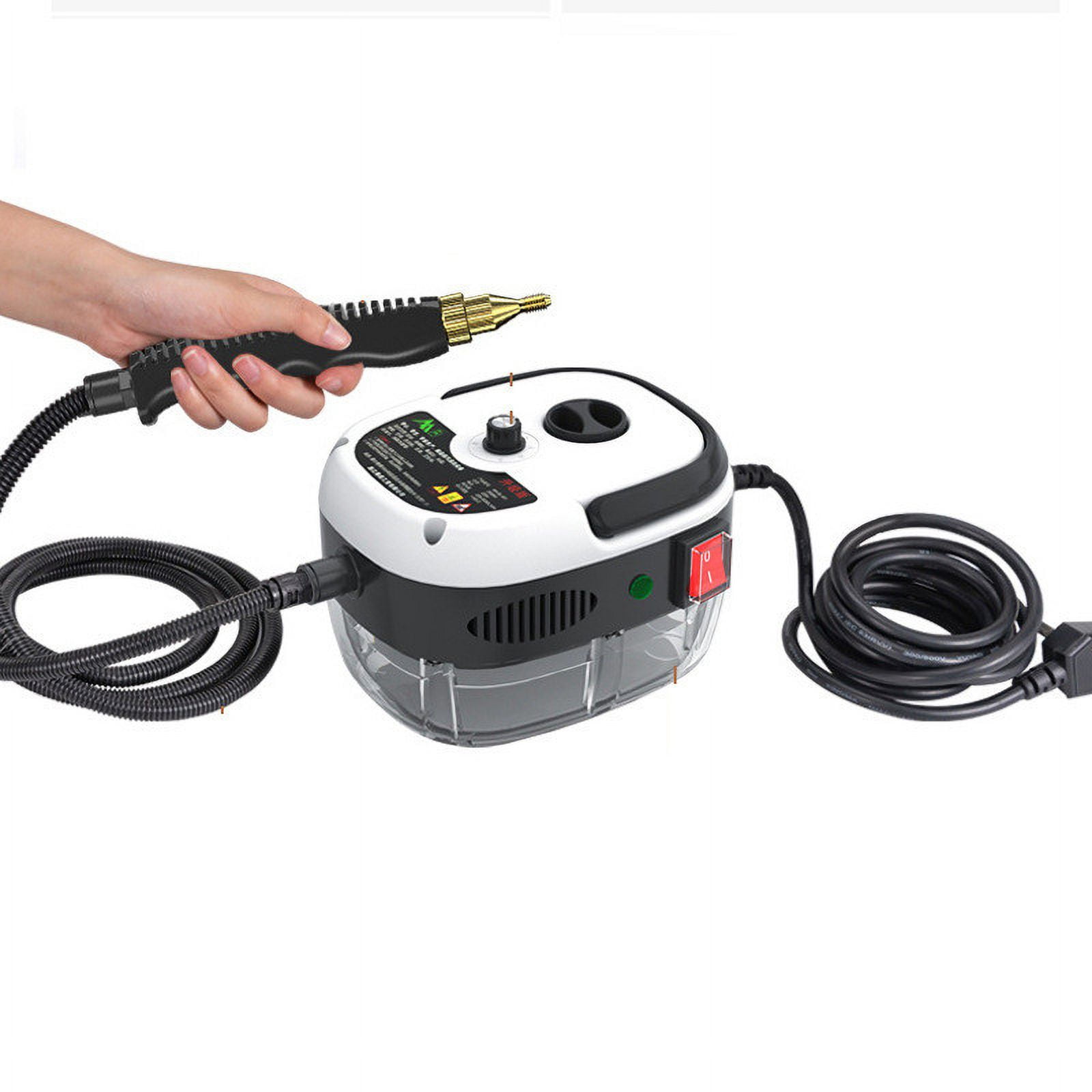 White Handheld High Temperature Steam Cleaner with Brush Heads
