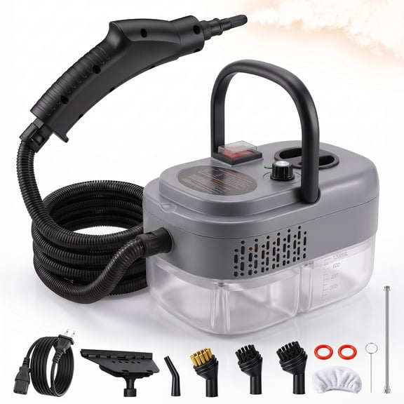 AGOAL 2500W Handheld Steam Cleaner, 212°F, 40oz Tank, Adjustable Steam, for Kitchen Bathroom Grout Car