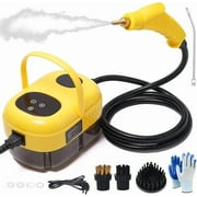 2500W Handheld Steam Cleaner, High Pressure Steamer for Cleaning, Portable Steam Cleaning Machine for Home Use, Car, Kitchen, Furniture, Grout, Tile (Yellow))