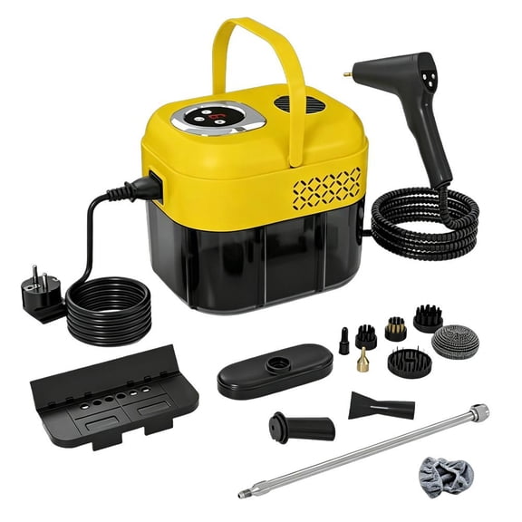 2500W Handheld Steam Cleaner for Home Deep Cleaning, High Temperature Pressurized Steamer for Kitchen Grout Bathroom Tile and Car, Fast 15s Heat Up Portable Steamer with 57oz Water Tank