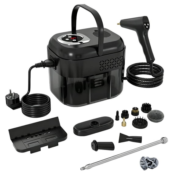 2500W Handheld Steam Cleaner for Home Deep Cleaning, High Temperature Pressurized Steamer for Kitchen Grout Bathroom Tile and Car, Fast 15s Heat Up Portable Steamer with 57oz Water Tank