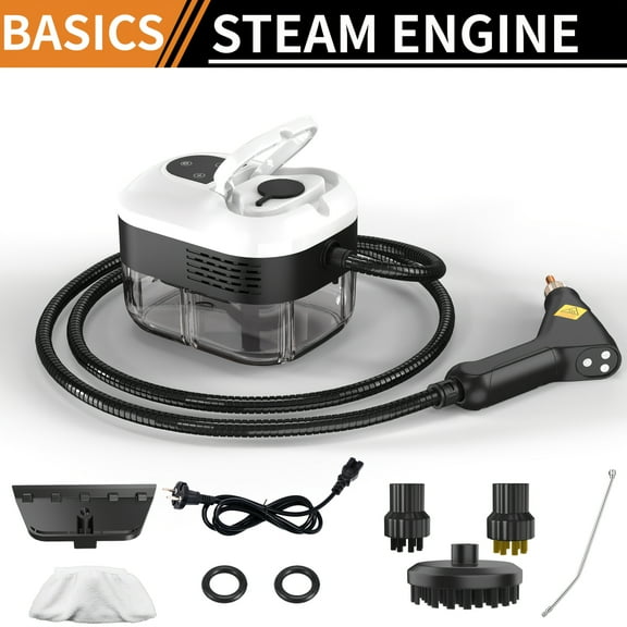 2500W High Pressure Handheld Steam Cleaner - 1200ML Tank, LCD Display & Handle Gear Switch, High-Temp Carpet/Kitchen Grease Cleaner, Perfect Easter Gift