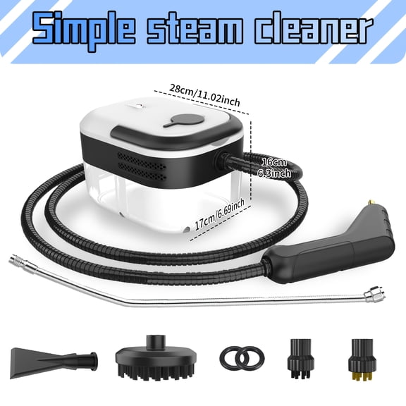 2500W High-Pressure Handheld Steam Cleaner - 1200ml Tank with LCD Display & Handle Gear Adjustment, Easter Gift for Kitchen Fumes, Sofas & Carpets