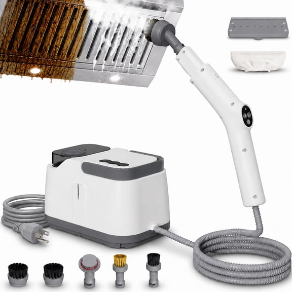 2500W High Pressure Steam Cleaner, Handheld Steamer for Cleaning with 8-Piece Accessory Kit, Portable Multi-Purpose Steam Cleaner for Kitchen, Bathroom, Grout, Tile, Windows, Upholstery, Car