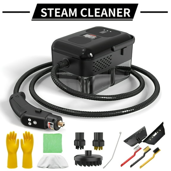 2500W High Pressure Steam Cleaner - Handheld with 1200ml Tank, LCD Display, Adjustable Heat - Ideal for Carpets, Sofas & Kitchen Deep Cleaning