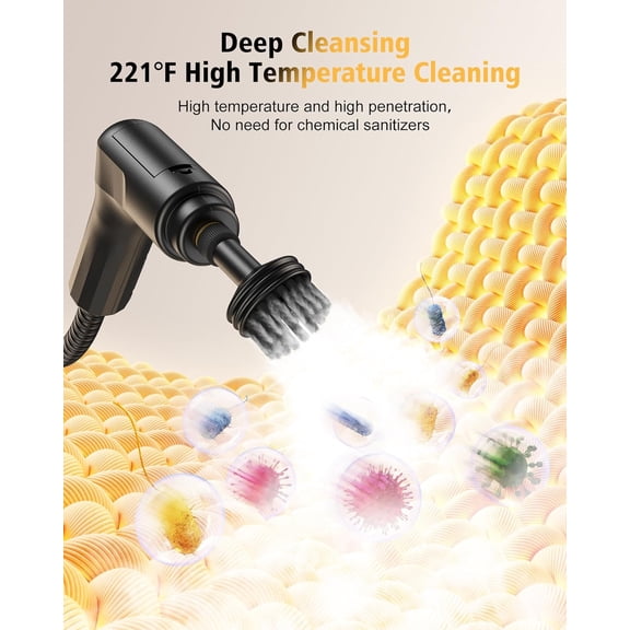 2500W High Pressure Steam Cleaner with 13-Piece Accessory Set for Home, Car, and Kitchen Deep Cleaning