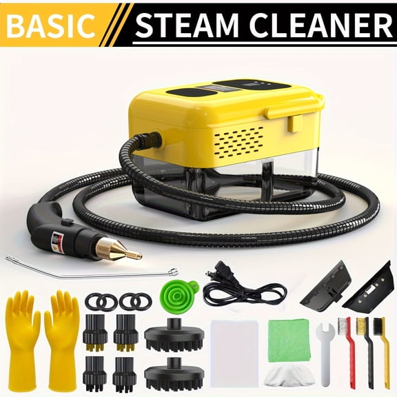 2500W High-Temp High-Pressure Handheld Steam Cleaner - 40.58oz Tank, 9-Speed Handle Control with LCD Display, Basic Style/Accessories Sold Separately for Kitchen Grease/Sofas/Tiles