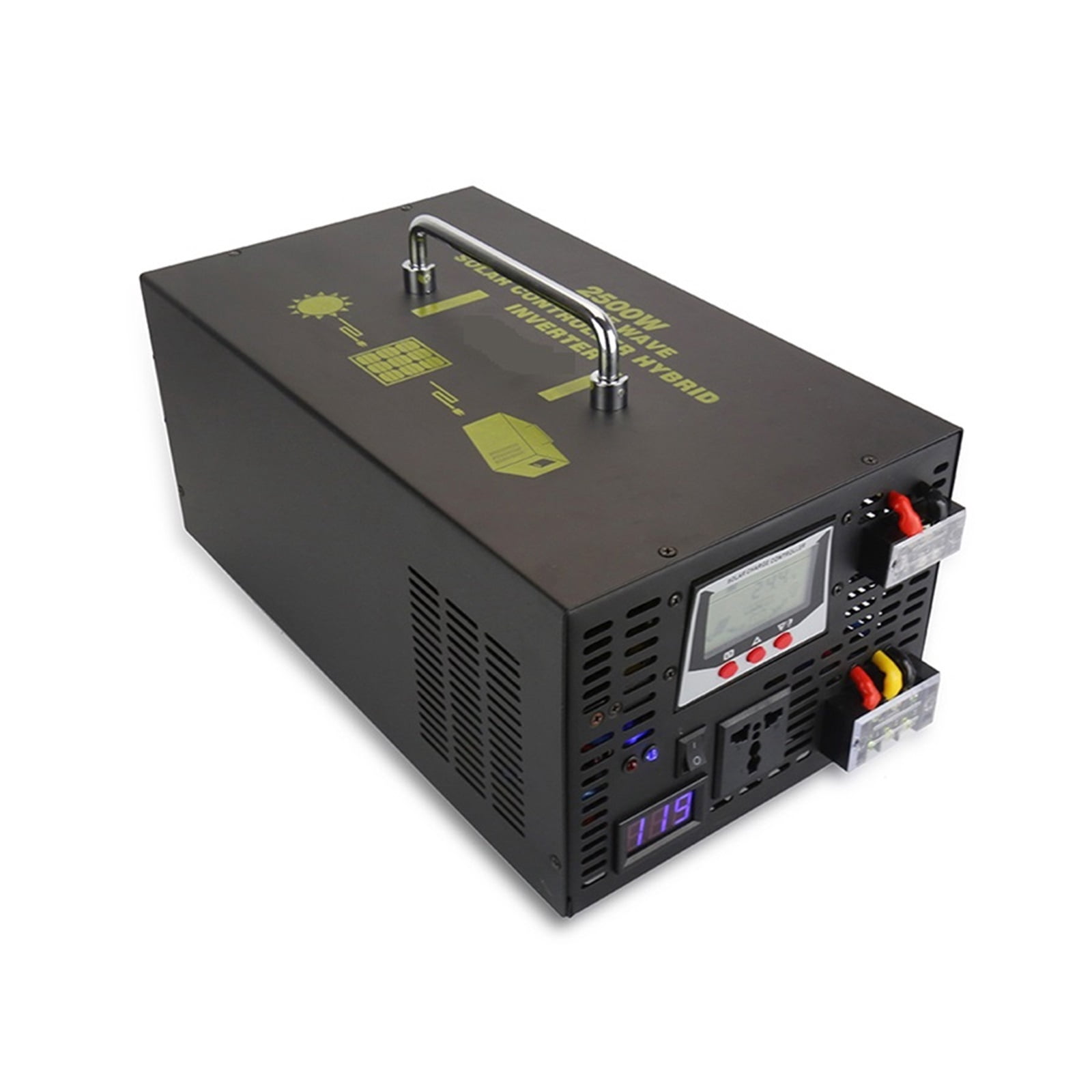 2500W Pure Sine Wave Solar Inverter 24V DC To 220 DC/AC Converter Hybrid Inverter 24V/48V To 120V/230V/240V LCD 30A Controller ,High Performance