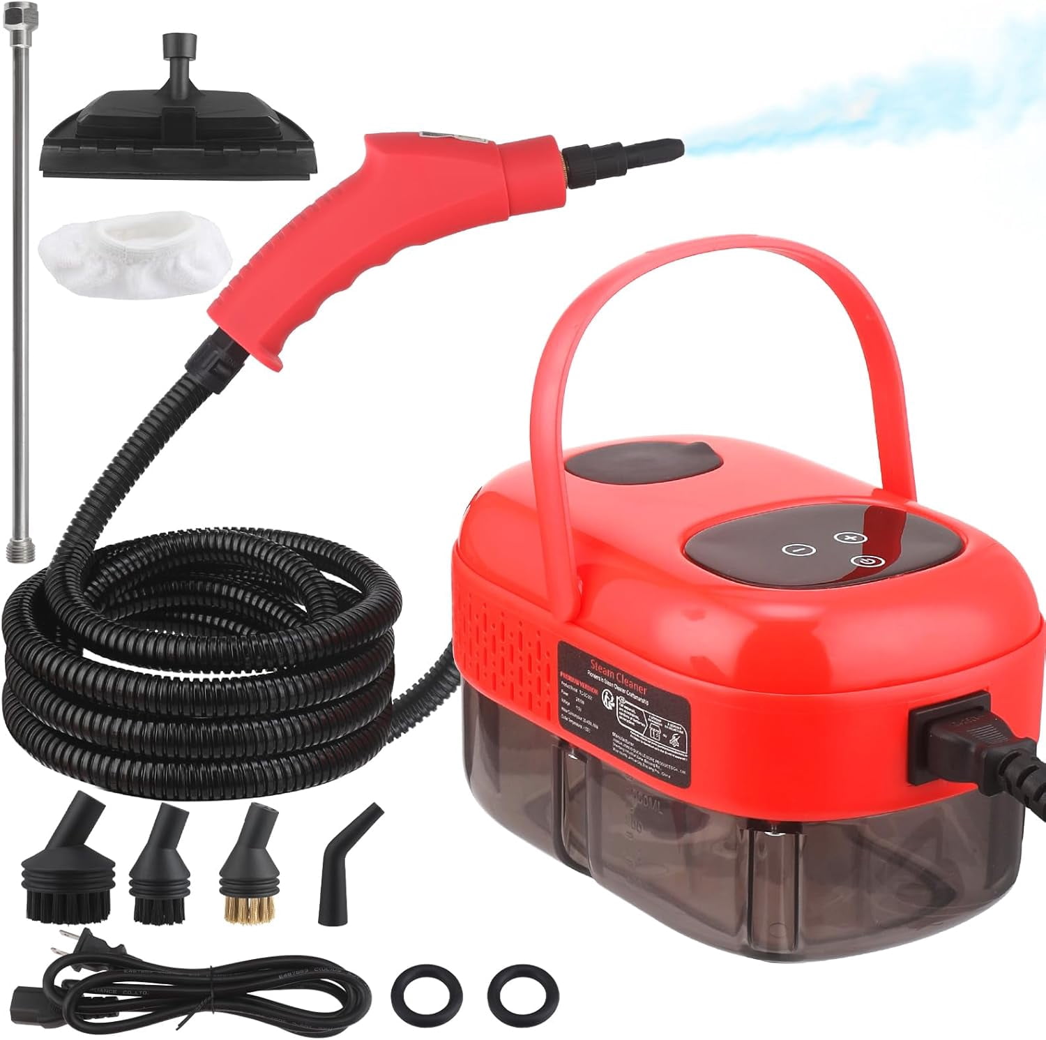2500W Steam Cleaner with Smart Touch Screen, High Pressure Steamer for ...