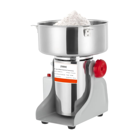 2500g Electric Grain Mill Grinder, 4500W Stainless Steel Electric Pulverizer Dry Grinding Machine for Corn Rice Pepper Herbs Coffee Beans