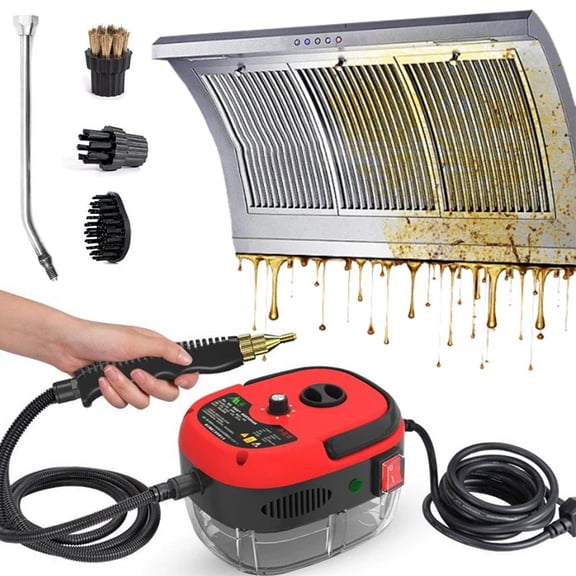 2500w Handheld High-Temperature Pressurized Steam Cleaner,10 In 1 Handheld Pressure Multi Purpose Cleaner, for Car Engine Furniture, Kitchen, Bathroom,Home Use