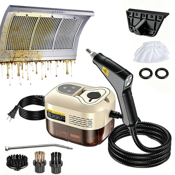 2500w Handheld High-Temperature Pressurized Steam Cleaner, 2026 Upgraded Handheld Steam Cleaner, 15s Heat-Up for Kitchen, Grout, Sofa, Car Detailing,Power of Water Steams