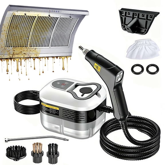 2500w Handheld High-Temperature Pressurized Steam Cleaner, 2026 Upgraded Handheld Steam Cleaner, 15s Heat-Up for Kitchen, Grout, Sofa, Car Detailing,Power of Water Steams