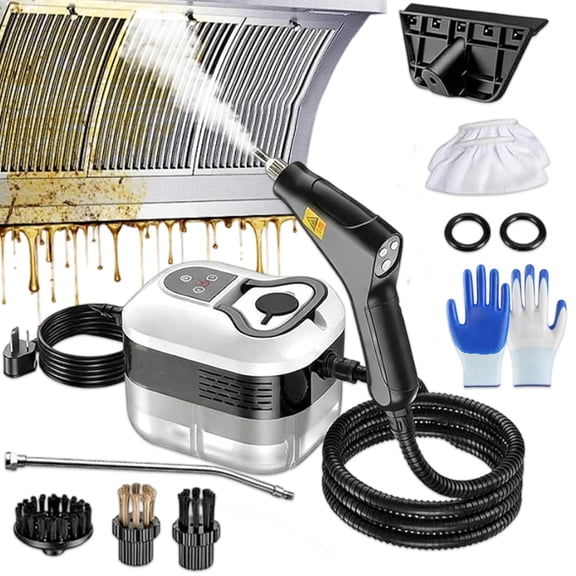 2500w Handheld High-Temperature Pressurized Steam Cleaner, 6 Adjustable Levels, 1200ml Water Tank, 221°F Quick Clean, Multi-Purpose Attachments, For Kitchen, Bathroom, Furniture, Car