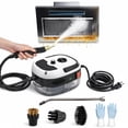 thumbnail image 1 of 2500w Handheld High-Temperature Pressurized Steam Cleaner, 6-Level High Pressure Steam with Various Nozzle Attachments, 1L Water Tank for Grout Tile Kitchen Grease Car Detailing Engine - WHITE, 1 of 5