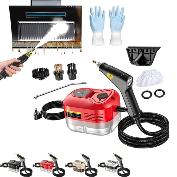 2500w Handheld High-Temperature Pressurized Steam Cleaner,Handheld Steam Cleaner,10 In 1 Handheld Pressure Multi Purpose Cleaner, for Car Engine Furniture, Kitchen, Bathroom,Home Use