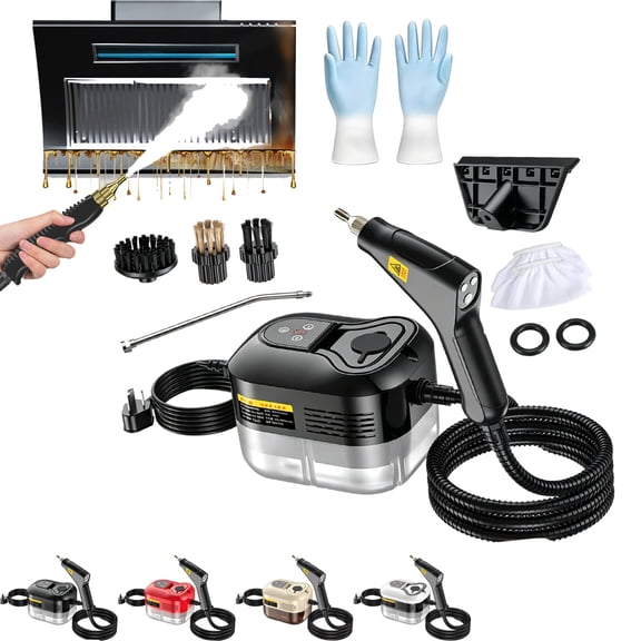 2500w Handheld High-Temperature Pressurized Steam Cleaner,Handheld Steam Cleaner,10 In 1 Handheld Pressure Multi Purpose Cleaner, for Car Engine Furniture, Kitchen, Bathroom,Home Use