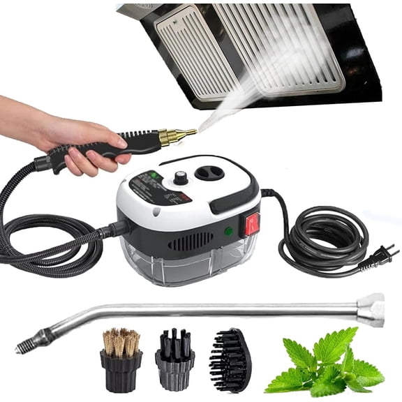 2500w Handheld High-Temperature Pressurized Steam Cleaner, Vapor Machine Car Cleaner, 6-Level High Pressure Steam Gun, for Kitchen Bathroom Grout Tile & Home Use (White)