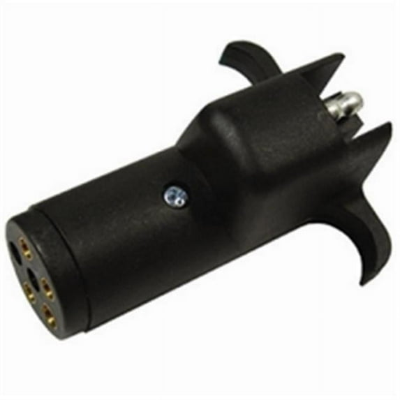 2504-1F 6 Way Round to 4 Way Flat FM Trailer Plug Adapter