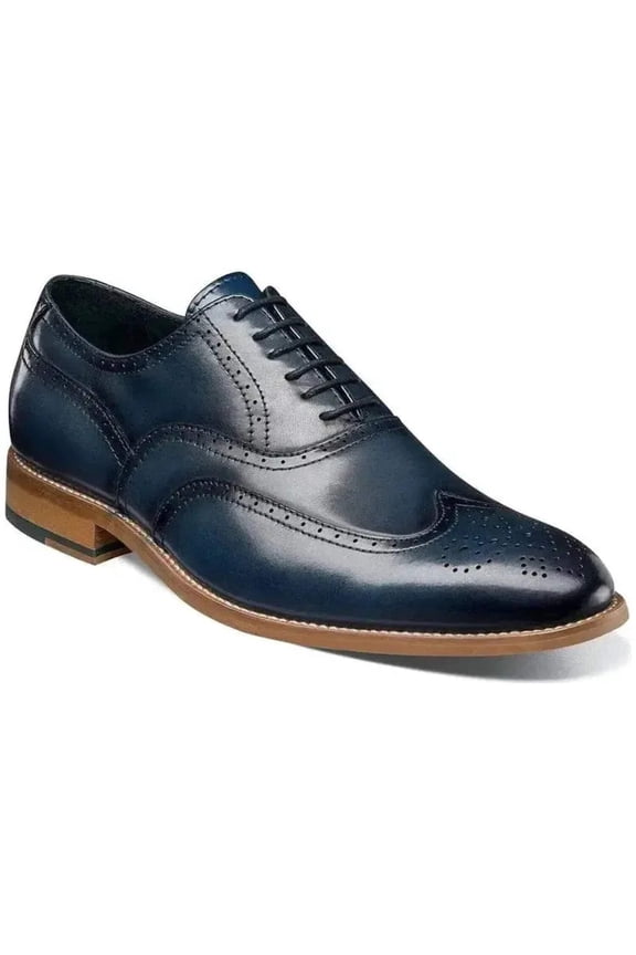 25064,Stacy adams Leather Shoes Dunbar Wingtip Oxford Lace Up All Colors