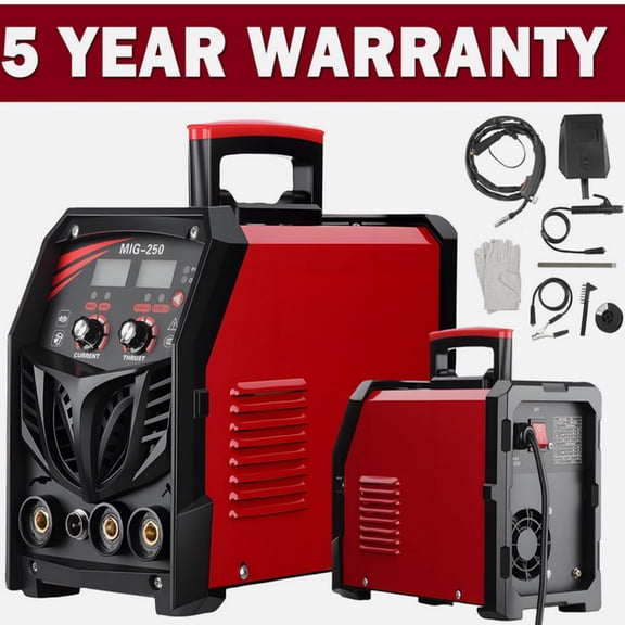 250A MIG Welder 110V Gas/Gasless Flux Core Stick Lift Tig Welding Machine