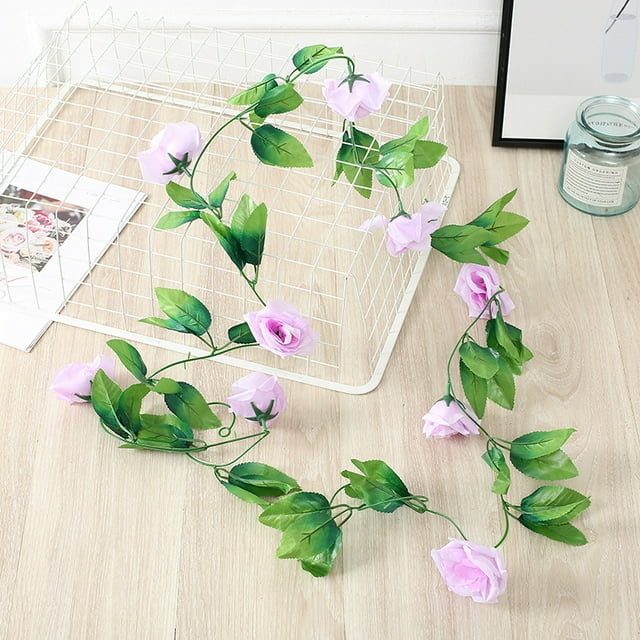 250CM Rose Artificial Flower Garland For Christmas Wedding Room Home