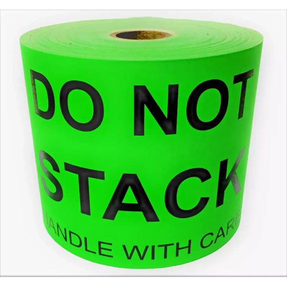 250Ct 4X6 Do Not Stack Green Labels Caution Pallet Shipping Adhesive Stickers