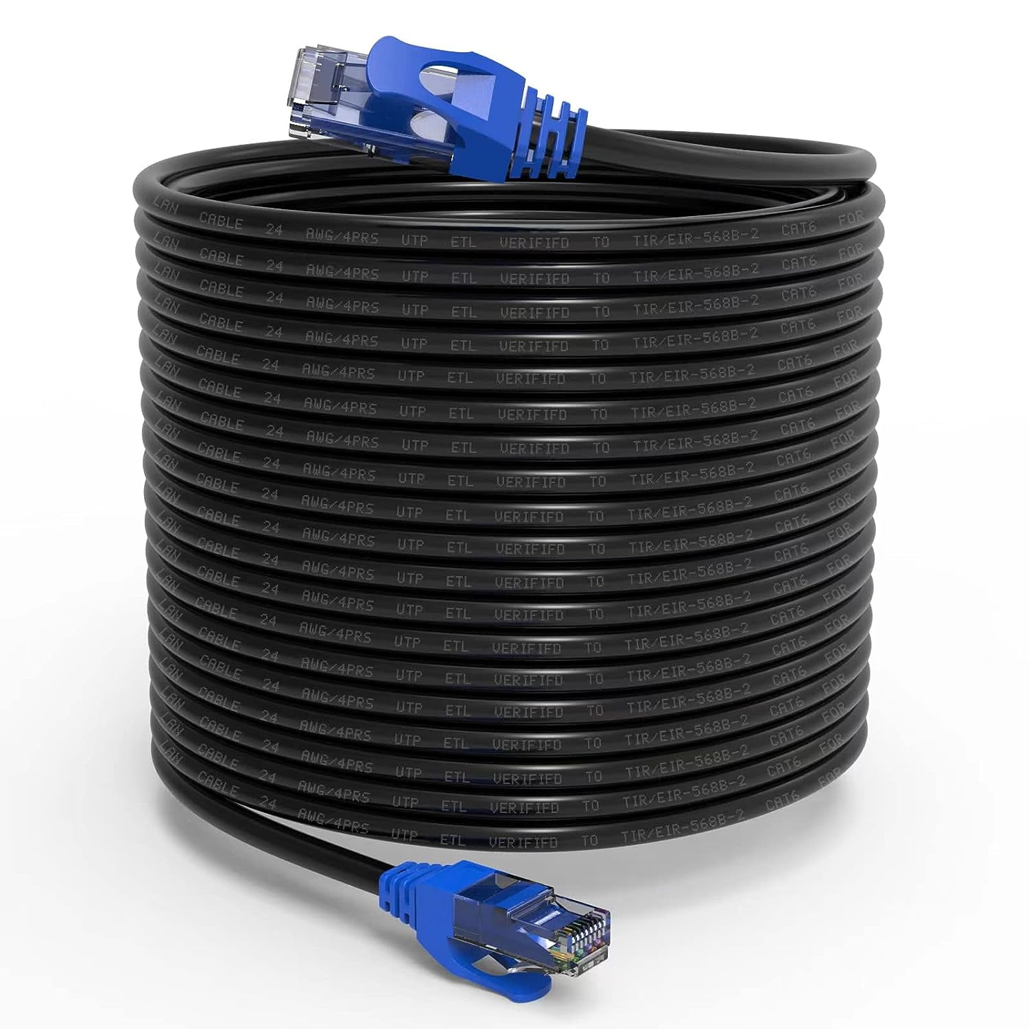 250FT Cat6 Outdoor Cable, Long Cat 6 Network Cable 250 Feet