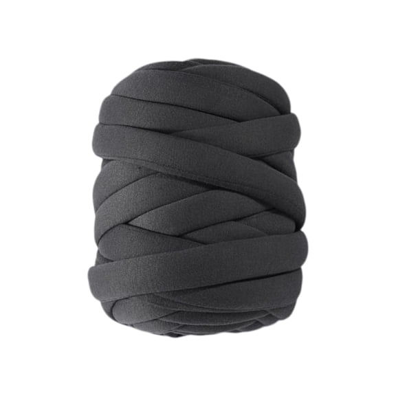 250G/0.55lbs Chunky Yarn Giant Yarn 39.4-46ft Super Soft Thick Super Bulky Yarn Jumbo Tube Yarn for Blanket Finger Weave Arm Knitting Craft Dark Gray