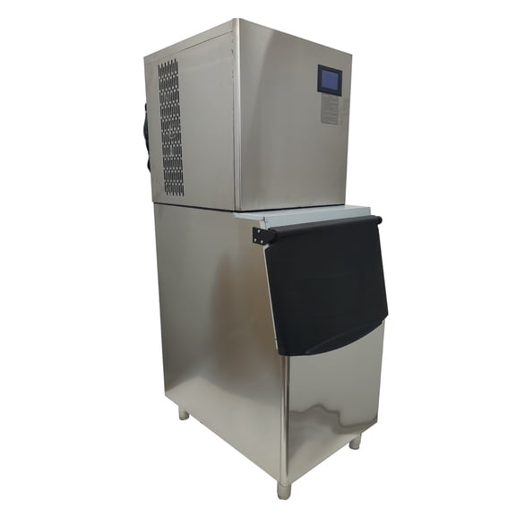 250KG Commercial Ice Making Machine Automatic Air Cooling Ice Machine with 220LBS Storage Bin 110V