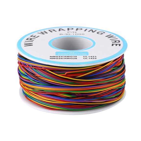 250M Tin,Plated Copper Wire, 30AWG 8,Core Flexible Cable For Electronics  Testing